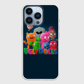 Чехол для iPhone 13 Pro с принтом UglyDolls. Куклы с характером ,  |  | Тематика изображения на принте: and sebaster dog | babo | lucky beth | moxie | ox | wedge | бабо | вэйдж | зубастер дог | игрушки | келли эсбёри | мокси | окс | плюшевые | роберт родригес | счастливчик бэт