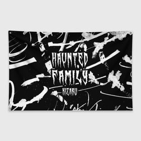 Флаг-баннер с принтом KIZARU - HAUNTED FAMILY , 100% полиэстер | размер 67 х 109 см, плотность ткани — 95 г/м2; по краям флага есть четыре люверса для крепления | family | haunted | hip | hop | karmageddon | karmagedon | kizaru | music | rap | rapper | дежавю | кармагеддон | кармагедон | кизаро | кизару | музыка | нечипоренко | олег | рэп | рэпер | фэмили | хаунтед | хип | хоп