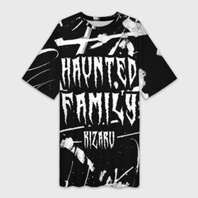 Платье-футболка 3D с принтом KIZARU   HAUNTED FAMILY ,  |  | family | haunted | hip | hop | karmageddon | karmagedon | kizaru | music | rap | rapper | дежавю | кармагеддон | кармагедон | кизаро | кизару | музыка | нечипоренко | олег | рэп | рэпер | фэмили | хаунтед | хип | хоп