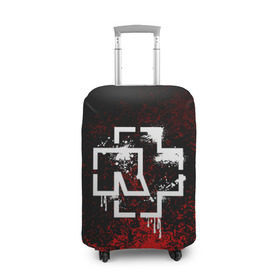 Чехол для чемодана 3D с принтом RAMMSTEIN , 86% полиэфир, 14% спандекс | двустороннее нанесение принта, прорези для ручек и колес | rammstein | рамштайн