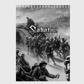 Скетчбук с принтом Sabaton , 100% бумага
 | 48 листов, плотность листов — 100 г/м2, плотность картонной обложки — 250 г/м2. Листы скреплены сверху удобной пружинной спиралью | battle metal | primo victoria | sabaton | the art of war | the great war | группа | йоаким броден | латный ботинок | метал | пауэр | рыцарские доспехи | сабатон | собатон | хэви