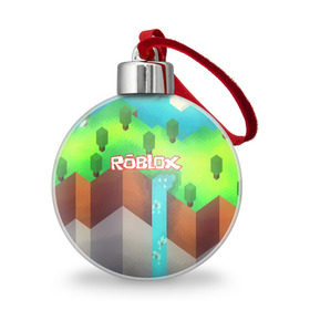 Ёлочный шар с принтом ROBLOX , Пластик | Диаметр: 77 мм | game | gamer | logo | minecraft | roblox | simulator | игра | конструктор | лого | симулятор | строительство | фигура