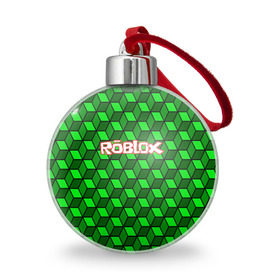 Ёлочный шар с принтом ROBLOX , Пластик | Диаметр: 77 мм | game | gamer | logo | minecraft | roblox | simulator | игра | конструктор | лого | симулятор | строительство | фигура