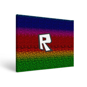 Холст прямоугольный с принтом ROBLOX , 100% ПВХ |  | game | gamer | logo | minecraft | roblox | simulator | игра | конструктор | лого | симулятор | строительство | фигура