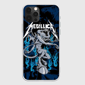 Чехол для iPhone 12 Pro с принтом Metallica , силикон | область печати: задняя сторона чехла, без боковых панелей | american | blue | demon | devil | flame | hell | metal band | metallica | music | rock | американская | голубое | демон | дьявол | метал группа | металлика | музыка | пламя | рок | черт