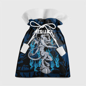 Подарочный 3D мешок с принтом Metallica , 100% полиэстер | Размер: 29*39 см | Тематика изображения на принте: american | blue | demon | devil | flame | hell | metal band | metallica | music | rock | американская | голубое | демон | дьявол | метал группа | металлика | музыка | пламя | рок | черт