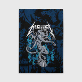 Обложка для автодокументов с принтом Metallica , натуральная кожа |  размер 19,9*13 см; внутри 4 больших “конверта” для документов и один маленький отдел — туда идеально встанут права | american | blue | demon | devil | flame | hell | metal band | metallica | music | rock | американская | голубое | демон | дьявол | метал группа | металлика | музыка | пламя | рок | черт