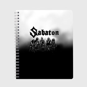 Тетрадь с принтом Sabaton , 100% бумага | 48 листов, плотность листов — 60 г/м2, плотность картонной обложки — 250 г/м2. Листы скреплены сбоку удобной пружинной спиралью. Уголки страниц и обложки скругленные. Цвет линий — светло-серый
 | battle metal | primo victoria | sabaton | the art of war | the great war | группа | йоаким броден | латный ботинок | метал | пауэр | рыцарские доспехи | сабатон | собатон | хэви