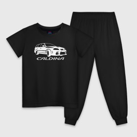 Детская пижама хлопок с принтом Toyota Caldina , 100% хлопок |  брюки и футболка прямого кроя, без карманов, на брюках мягкая резинка на поясе и по низу штанин
 | caldina | toyota | toyota caldina
