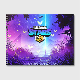 Альбом для рисования с принтом Brawl Stars , 100% бумага
 | матовая бумага, плотность 200 мг. | Тематика изображения на принте: brawl | bs | fails | leon | stars | supercell | tick | бой | босс | бравл | броубол | бс | герои | драка | звезд | осада | сейф | старс | цель