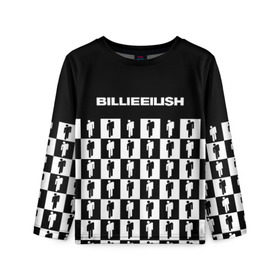 Детский лонгслив 3D с принтом BILLIE EILISH , 100% полиэстер | длинные рукава, круглый вырез горловины, полуприлегающий силуэт
 | be | billie | billie eilish | билли | билли айлиш