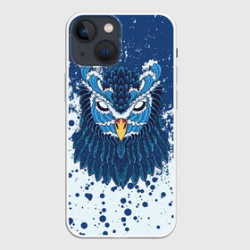 Чехол для iPhone 13 mini с принтом Сова ,  |  | animal | bird | owl | paint | животные | краска | птица | сова | филин