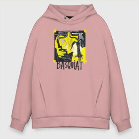 Мужское худи Oversize хлопок с принтом BASQUIAT ARTIST , френч-терри — 70% хлопок, 30% полиэстер. Мягкий теплый начес внутри —100% хлопок | боковые карманы, эластичные манжеты и нижняя кромка, капюшон на магнитной кнопке | живопись | искусство | картина | художники | шедевры