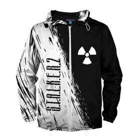 Мужская ветровка 3D с принтом S.T.A.L.K.E.R. 2 , 100% полиэстер | подол и капюшон оформлены резинкой с фиксаторами, два кармана без застежек по бокам, один потайной карман на груди | Тематика изображения на принте: bandit | chernobyl | pripyat | s.t.a.l.k.e.r. 2 | shadow of chernobyl | stalker | stalker 2 | бандиты | меченый | припять | сталкер | сталкер 2 | тени чернобыля | чернобыль | чистое небо