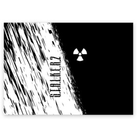 Поздравительная открытка с принтом  S.T.A.L.K.E.R. 2 , 100% бумага | плотность бумаги 280 г/м2, матовая, на обратной стороне линовка и место для марки
 | bandit | chernobyl | pripyat | s.t.a.l.k.e.r. 2 | shadow of chernobyl | stalker | stalker 2 | бандиты | меченый | припять | сталкер | сталкер 2 | тени чернобыля | чернобыль | чистое небо