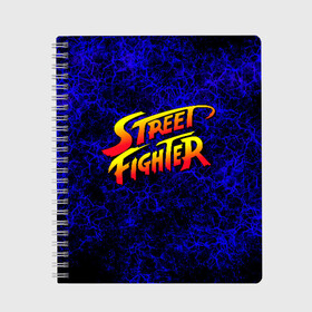 Тетрадь с принтом Street fighter , 100% бумага | 48 листов, плотность листов — 60 г/м2, плотность картонной обложки — 250 г/м2. Листы скреплены сбоку удобной пружинной спиралью. Уголки страниц и обложки скругленные. Цвет линий — светло-серый
 | capcom | fighter | fighting | street | боец | суторито фаита | уличный | файтинг