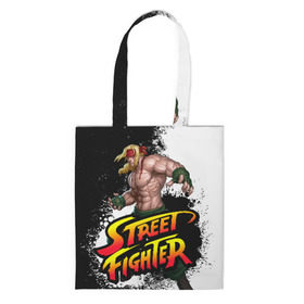 Сумка 3D повседневная с принтом Street fighter , 100% полиэстер | Плотность: 200 г/м2; Размер: 34×35 см; Высота лямок: 30 см | 