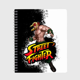 Тетрадь с принтом Street fighter , 100% бумага | 48 листов, плотность листов — 60 г/м2, плотность картонной обложки — 250 г/м2. Листы скреплены сбоку удобной пружинной спиралью. Уголки страниц и обложки скругленные. Цвет линий — светло-серый
 | 