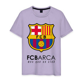 Мужская футболка хлопок с принтом FC BARCELONA (BARCA) , 100% хлопок | прямой крой, круглый вырез горловины, длина до линии бедер, слегка спущенное плечо. | barca | barcelona | fc barca | барка | барселона