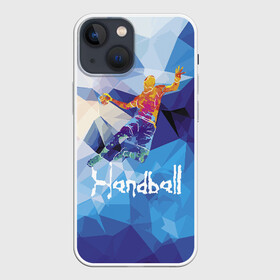 Чехол для iPhone 13 mini с принтом Handball ,  |  | attack | ball | game | handball | jump | player | sport | sportsman | атака | игра | мяч | прыжок | спорт | спортмен