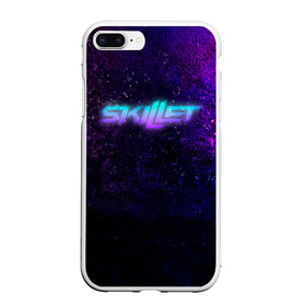 Чехол для iPhone 7Plus/8 Plus матовый с принтом Skillet , Силикон | Область печати: задняя сторона чехла, без боковых панелей | alternative rock | christian metal | christian rock | cooper | hard rock | neon | nu metal | scilet | scillet | skilet | skillit | symphonic metal | неон | скелет | скилет | скилт