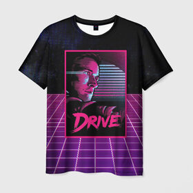 Мужская футболка 3D с принтом Drive , 100% полиэфир | прямой крой, круглый вырез горловины, длина до линии бедер | drive | gosling | retrowave | гослинг | драйв