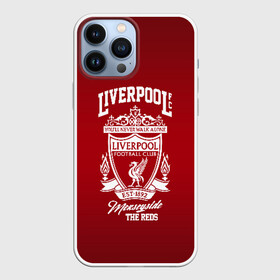 Чехол для iPhone 13 Pro Max с принтом LIVERPOOL ,  |  | Тематика изображения на принте: lfc | liverpool | sport | ynwa | ливерпуль | лфк | спорт