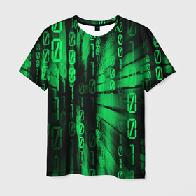 Мужская футболка 3D с принтом МАТРИЦА , 100% полиэфир | прямой крой, круглый вырез горловины, длина до линии бедер | agent smith | hugo weaving | keanu reeves | the matrix | киану ривз | код | матрица | матрица 4 | нео | цифры