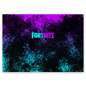 Поздравительная открытка с принтом FORTNITE X , 100% бумага | плотность бумаги 280 г/м2, матовая, на обратной стороне линовка и место для марки
 | fortnite | fortnite 2 | fortnite x маршмелло | ikonik | marshmello | ninja | ninja streamer | иконик | ниндзя | пили | фортнайт | фортнайт 2 | фортнайт глава 2