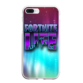 Чехол для iPhone 7Plus/8 Plus матовый с принтом Fortnite LIFE , Силикон | Область печати: задняя сторона чехла, без боковых панелей | battle | fortnite | funny | kills | royale | save | season | the | twitch | world | битва | борьба | зомби | королевская | оружие | скины | стратегия | фортнайт