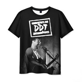 Мужская футболка 3D с принтом ДДТ , 100% полиэфир | прямой крой, круглый вырез горловины, длина до линии бедер | ddt | rock | ддт | рок | русский рок | юрий шевчук
