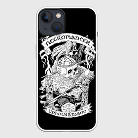 Чехол для iPhone 13 с принтом Necromancer ,  |  | Тематика изображения на принте: dd | dungeon  dragons | dungeon and dragons | данжен энд дрэгонс | днд | игра | настольная игра | подземелья и драконы