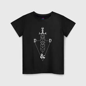 Детская футболка хлопок с принтом D&D , 100% хлопок | круглый вырез горловины, полуприлегающий силуэт, длина до линии бедер | dd | dungeon  dragons | dungeon and dragons | данжен энд дрэгонс | днд | игра | настольная игра | подземелья и драконы