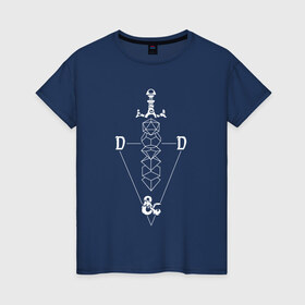 Женская футболка хлопок с принтом D&D , 100% хлопок | прямой крой, круглый вырез горловины, длина до линии бедер, слегка спущенное плечо | dd | dungeon  dragons | dungeon and dragons | данжен энд дрэгонс | днд | игра | настольная игра | подземелья и драконы