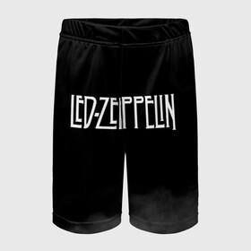 Детские спортивные шорты 3D с принтом Led Zeppelin ,  100% полиэстер
 | пояс оформлен широкой мягкой резинкой, ткань тянется
 | led zeppelin | лед зеппелин