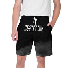 Мужские шорты 3D с принтом Led Zeppelin ,  полиэстер 100% | прямой крой, два кармана без застежек по бокам. Мягкая трикотажная резинка на поясе, внутри которой широкие завязки. Длина чуть выше колен | led zeppelin | лед зеппелин