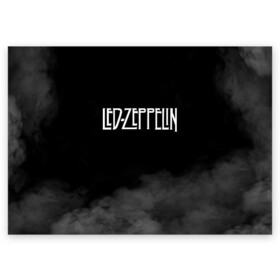 Поздравительная открытка с принтом Led Zeppelin , 100% бумага | плотность бумаги 280 г/м2, матовая, на обратной стороне линовка и место для марки
 | led zeppelin | лед зеппелин