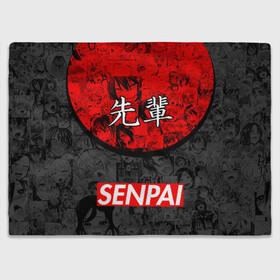 Плед 3D с принтом SENPAI (JAPAN 07) , 100% полиэстер | закругленные углы, все края обработаны. Ткань не мнется и не растягивается | Тематика изображения на принте: ahegao | anime | japan | manga | sempai | senpai | аниме | ахегао | лицо | манга | семпай | сенпай | япония