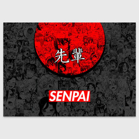 Поздравительная открытка с принтом SENPAI (JAPAN 07) , 100% бумага | плотность бумаги 280 г/м2, матовая, на обратной стороне линовка и место для марки
 | Тематика изображения на принте: ahegao | anime | japan | manga | sempai | senpai | аниме | ахегао | лицо | манга | семпай | сенпай | япония