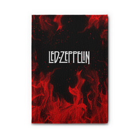 Обложка для автодокументов с принтом Led Zeppelin , натуральная кожа |  размер 19,9*13 см; внутри 4 больших “конверта” для документов и один маленький отдел — туда идеально встанут права | led zeppelin | лед зеппелин