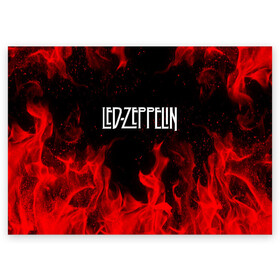 Поздравительная открытка с принтом Led Zeppelin , 100% бумага | плотность бумаги 280 г/м2, матовая, на обратной стороне линовка и место для марки
 | led zeppelin | лед зеппелин