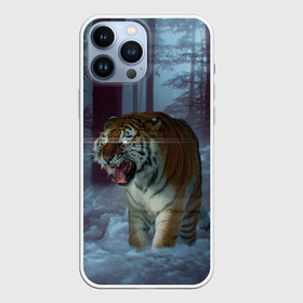 Чехол для iPhone 13 Pro Max с принтом ТИГР В СУМЕРЕЧНОМ ЛЕСУ ,  |  | tiger | в лесу | дикая | кошка | лес | природа | тигр | тигренок | тигрица | тигры