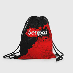 Рюкзак-мешок 3D с принтом SENPAI , 100% полиэстер | плотность ткани — 200 г/м2, размер — 35 х 45 см; лямки — толстые шнурки, застежка на шнуровке, без карманов и подкладки | ahegao | anime | senpai | аниме | ахегао. | ахэгао | семпай | сенпаи