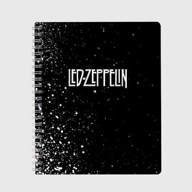 Тетрадь с принтом Led Zeppelin , 100% бумага | 48 листов, плотность листов — 60 г/м2, плотность картонной обложки — 250 г/м2. Листы скреплены сбоку удобной пружинной спиралью. Уголки страниц и обложки скругленные. Цвет линий — светло-серый
 | 