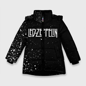 Зимняя куртка для девочек 3D с принтом Led Zeppelin , ткань верха — 100% полиэстер; подклад — 100% полиэстер, утеплитель — 100% полиэстер. | длина ниже бедра, удлиненная спинка, воротник стойка и отстегивающийся капюшон. Есть боковые карманы с листочкой на кнопках, утяжки по низу изделия и внутренний карман на молнии. 

Предусмотрены светоотражающий принт на спинке, радужный светоотражающий элемент на пуллере молнии и на резинке для утяжки. | 