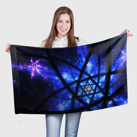 Флаг 3D с принтом SPACE PSY , 100% полиэстер | плотность ткани — 95 г/м2, размер — 67 х 109 см. Принт наносится с одной стороны | galaxy | nebula | rdcosmoday19 | space | star | абстракция | вселенная | галактика | звезда | звезды | космический | планеты