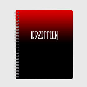 Тетрадь с принтом Led Zeppelin , 100% бумага | 48 листов, плотность листов — 60 г/м2, плотность картонной обложки — 250 г/м2. Листы скреплены сбоку удобной пружинной спиралью. Уголки страниц и обложки скругленные. Цвет линий — светло-серый
 | led zeppelin | лед зеппелин