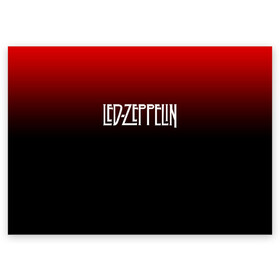 Поздравительная открытка с принтом Led Zeppelin , 100% бумага | плотность бумаги 280 г/м2, матовая, на обратной стороне линовка и место для марки
 | led zeppelin | лед зеппелин