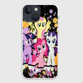 Чехол для iPhone 13 mini с принтом MY LITTLE PONY ,  |  | my little pony | pinkie pie | scootaloo | spike | sweaty balls | искорка | крошка бель | маленькие пони | мульфтфильм | пони | си | скутолу | эппл блум