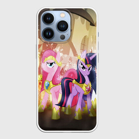 Чехол для iPhone 13 Pro с принтом PONY ,  |  | Тематика изображения на принте: my little pony | pinkie pie | scootaloo | spike | sweaty balls | искорка | крошка бель | маленькие пони | мульфтфильм | пони | скутолу | эппл блум